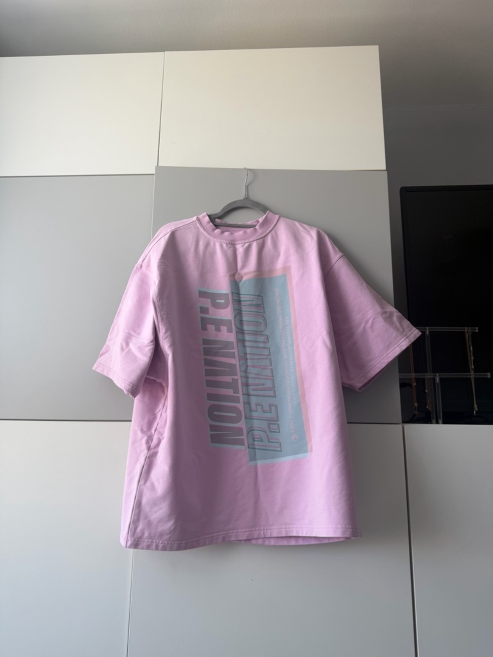 P.E Nation Lavender Graphic Boxy Short Sleeve Tee